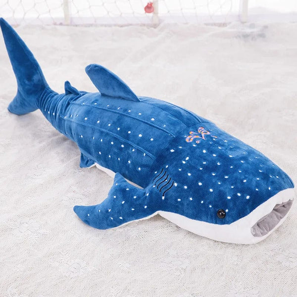 Planet Gates 1pc 56cm cartoon simulation blue shark plush toy stuffed soft creative animal whale dolls cushion for children birthday gif