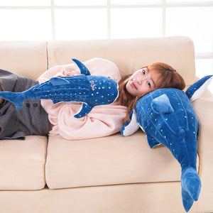 Planet Gates 1pc 56cm cartoon simulation blue shark plush toy stuffed soft creative animal whale dolls cushion for children birthday gif