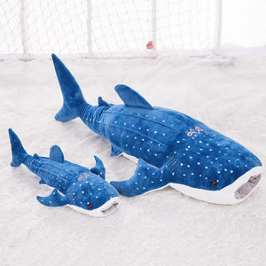 Planet Gates 1pc 56cm cartoon simulation blue shark plush toy stuffed soft creative animal whale dolls cushion for children birthday gif