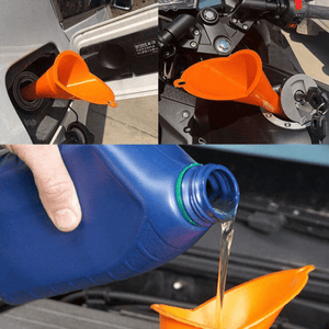 Planet Gates 1pc/5pcs Car Motorcycle Long Mouth Funnel Diesel Filling Tool Plastic Anti-splash Refueling Oil Liquid Nozzle Car Accessories