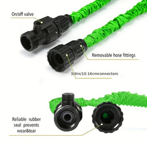 Planet Gates 1pc 7.62meter-30.48meter Garden Hose Pipe, Water Hose, Flexible Water Hose Plastic Hose, Car Wash Water Gun, Watering Tool, Expandable High Pressure 7 Modes