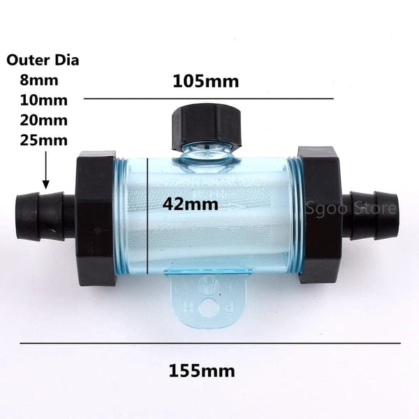 Planet Gates 1PC 8/10/12/14/18/22mm Pagoda Hose Filter Garden Irrigation Fittings Aquarium Transparent Filter Fish Tank Water Pipe Filter