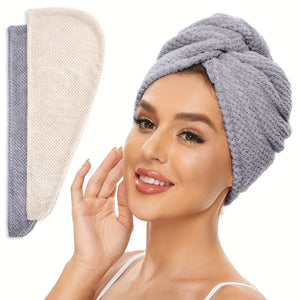 Planet Gates 1pc Absorbent Household Hair Drying Towel For All Hairstyles, Quick-drying Hair Turban - Perfect For Mom Wife Girlfriend