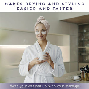 Planet Gates 1pc Absorbent Household Hair Drying Towel For All Hairstyles, Quick-drying Hair Turban - Perfect For Mom Wife Girlfriend