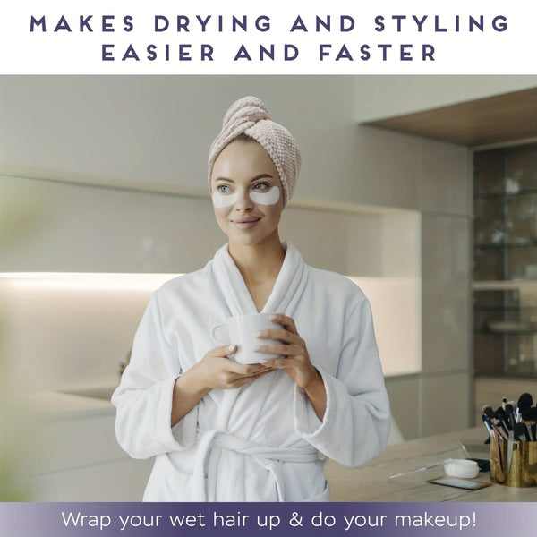 Planet Gates 1pc Absorbent Household Hair Drying Towel For All Hairstyles, Quick-drying Hair Turban - Perfect For Mom Wife Girlfriend