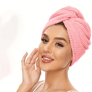 Planet Gates 1pc Absorbent Household Hair Drying Towel For All Hairstyles, Quick-drying Hair Turban - Perfect For Mom Wife Girlfriend