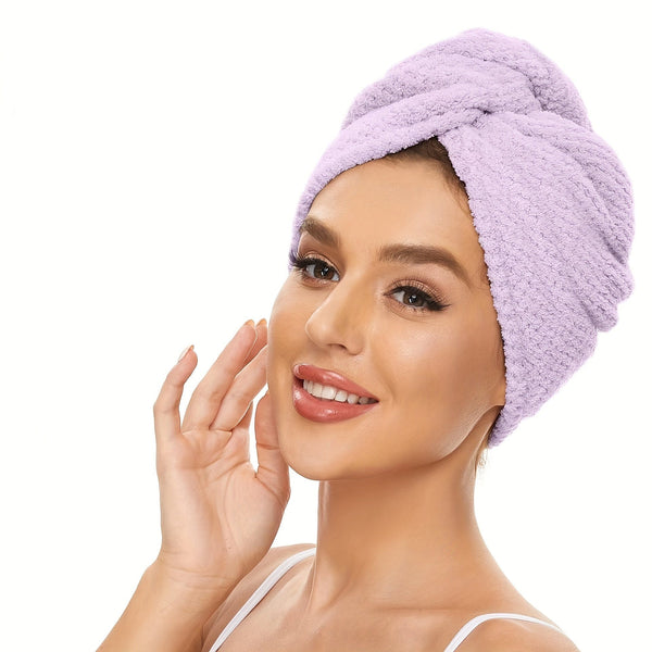 Planet Gates 1pc Absorbent Household Hair Drying Towel For All Hairstyles, Quick-drying Hair Turban - Perfect For Mom Wife Girlfriend