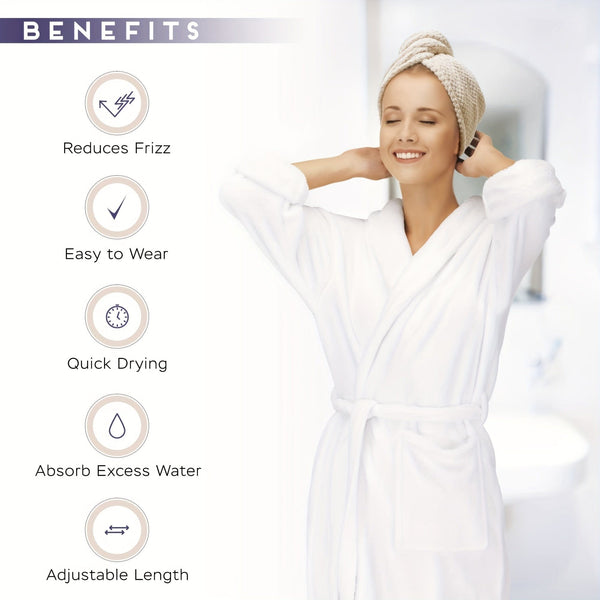 Planet Gates 1pc Absorbent Household Hair Drying Towel For All Hairstyles, Quick-drying Hair Turban - Perfect For Mom Wife Girlfriend