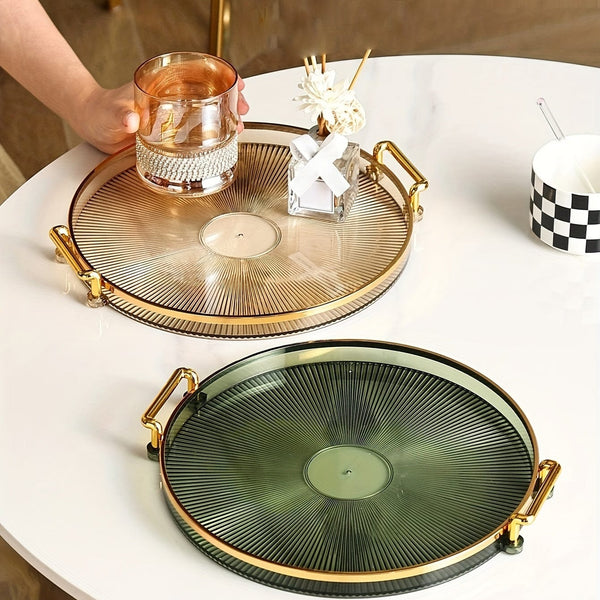 Planet Gates 1pc, Acrylic Dessert Tray, Reusable Snack Tray, Bread Tray, Cup Tray, Coffee Cup Tray, Decorative Fruit Tray, Kitchen Supplies