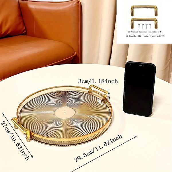 Planet Gates 1pc, Acrylic Dessert Tray, Reusable Snack Tray, Bread Tray, Cup Tray, Coffee Cup Tray, Decorative Fruit Tray, Kitchen Supplies