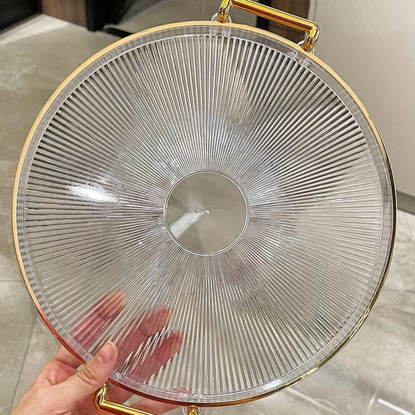 Planet Gates 1pc, Acrylic Dessert Tray, Reusable Snack Tray, Bread Tray, Cup Tray, Coffee Cup Tray, Decorative Fruit Tray, Kitchen Supplies