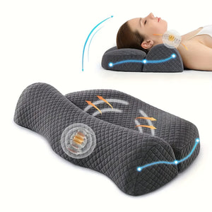 Planet Gates 1pc Adjustable Memory Foam Neck Pillow For Shoulder And Cervical Relax - Ergonomic Orthopedic Contour Support Pillow