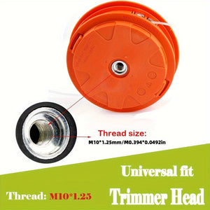 Planet Gates 1pc Alloy Universal Twister Bump Feed Line Trimmer Head Whipper Brush Cutter Brush Cutter, Thread Size M10x1.25 Left Hand Lawn Mower