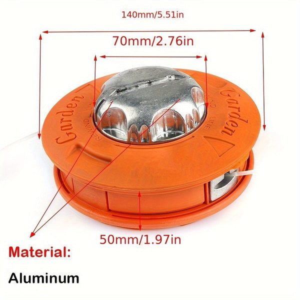 Planet Gates 1pc Alloy Universal Twister Bump Feed Line Trimmer Head Whipper Brush Cutter Brush Cutter, Thread Size M10x1.25 Left Hand Lawn Mower