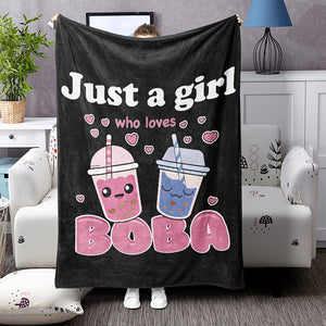 Planet Gates 1pc Anime Blankets, Plush Boba Milk Tea Wool Blankets, Cute Gifts For Girls Who Love Boba, Comfortable Filling, Super Soft And Lightweight Flannel Blankets And Sheets For Beds And Chairs