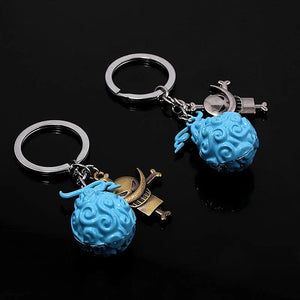 Planet Gates 1Pc Anime One Piece Action Figure Keychain Devil Fruit Straw Hat Luffy Ace Rubber Fruit Pendant Backpack Keyring Model Toy Gift