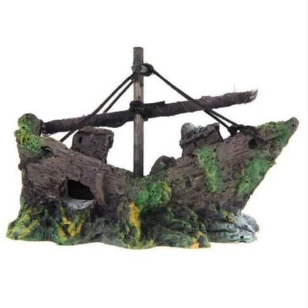 Planet Gates 1PC Aquarium Fish Tank Landscape Pirate Ship Wreck Ship Decor Resin Boat Ornament Aquarium Accessories Decoration