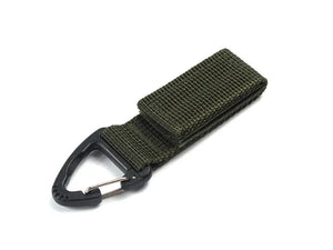 Planet Gates 1Pc Army green / CHINA Outdoor Camping Hiking Nylon Ribbon Keychain Molle Tactical Knapsack Triangle Backpack Waist Bag Fastener Hook Buckle Climb Tool