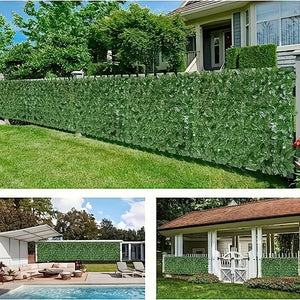 Planet Gates 1pc Artificial Hedge Faux Ivy Fence, Privacy Screen, Fake Leaf Balcony Fencing And Vine Greenly UV Wall Decoration, Outdoor Garden Decoration Fence