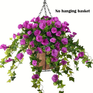 Planet Gates 1pc Artificial Petunias Flower Hanging Plant - Perfect for Outdoor/Indoor Decor!