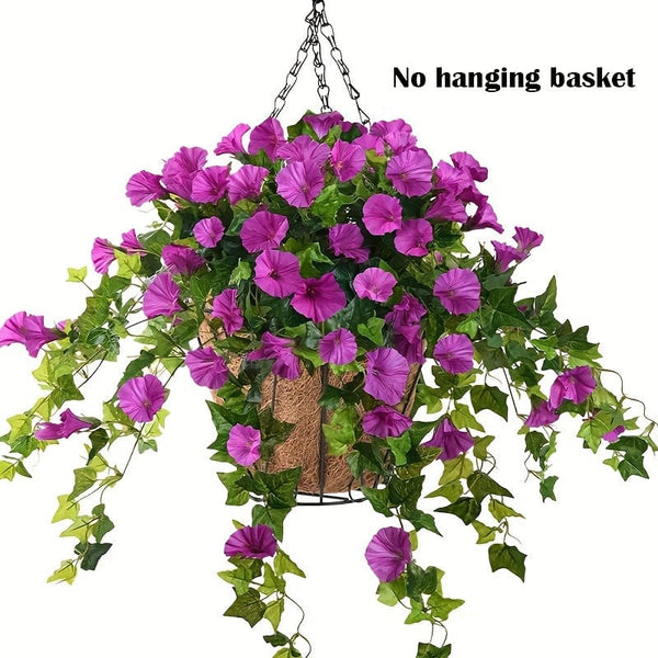 Planet Gates 1pc Artificial Petunias Flower Hanging Plant - Perfect for Outdoor/Indoor Decor!