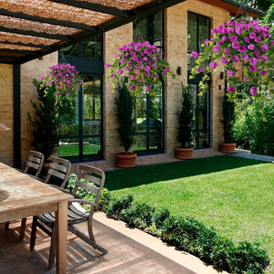 Planet Gates 1pc Artificial Petunias Flower Hanging Plant - Perfect for Outdoor/Indoor Decor!