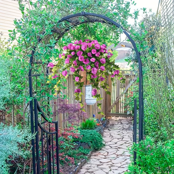 Planet Gates 1pc Artificial Petunias Flower Hanging Plant - Perfect for Outdoor/Indoor Decor!