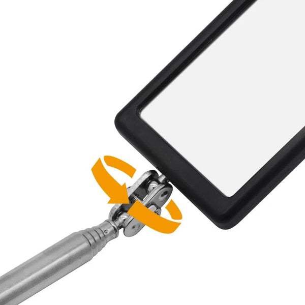 Planet Gates 1PC Automobile Chassis Endoscope 360°Telescoping Mirrors Angle LED Light Magnification Inspection Mirror Car Repair Detection Tools