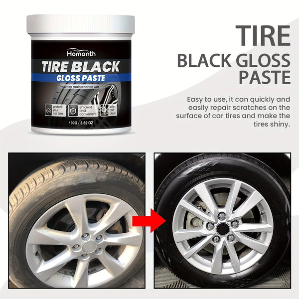 Planet Gates 1pc Automobile Tire Maintenance Cream. Tire Cleaning, Hub Decontamination, Brightening, Durable Rust Removal And Cleaning Agent