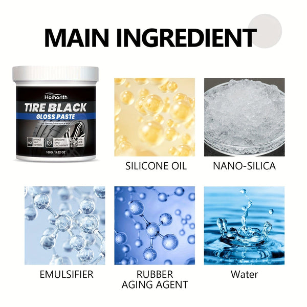 Planet Gates 1pc Automobile Tire Maintenance Cream. Tire Cleaning, Hub Decontamination, Brightening, Durable Rust Removal And Cleaning Agent