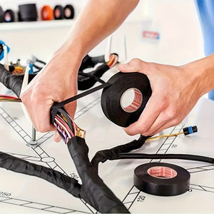 Planet Gates 1pc Automotive Wire Harness 51618 Velvet Cloth Tape Soundproofing Tape High Temperature Resistant Fabric Base Wire Harness Tape