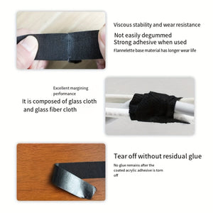 Planet Gates 1pc Automotive Wire Harness 51618 Velvet Cloth Tape Soundproofing Tape High Temperature Resistant Fabric Base Wire Harness Tape