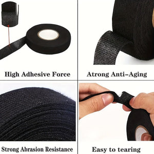 Planet Gates 1pc Automotive Wire Harness 51618 Velvet Cloth Tape Soundproofing Tape High Temperature Resistant Fabric Base Wire Harness Tape