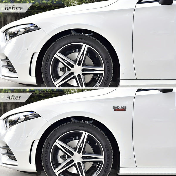 Planet Gates 1pc BAD ASS Edition Emblem, 3D Fender Badge Decal Car Sticker Fit Bumper Hood Trunk Door, Universal Exterior Replacement Accessories For Truck SUV