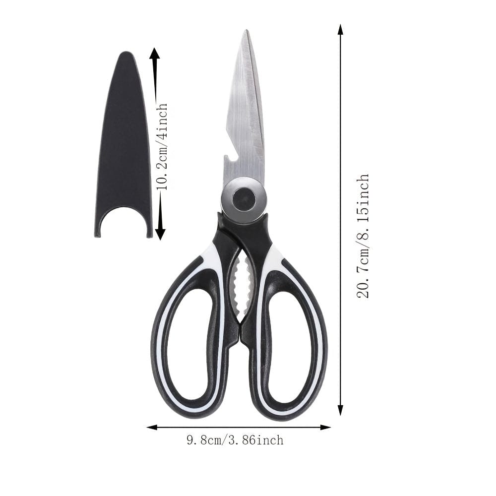 Planet Gates 1pc BBQ Scissors, Sharp Kitchen Scissors, Stainless Steel Multipurpose Shears For Meat Cutting, Kitchen Supplies