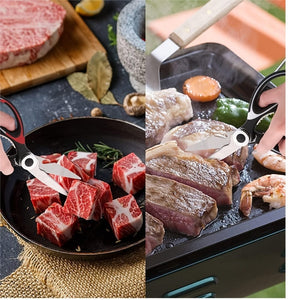 Planet Gates 1pc BBQ Scissors, Sharp Kitchen Scissors, Stainless Steel Multipurpose Shears For Meat Cutting, Kitchen Supplies