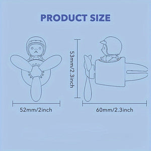 Planet Gates 1pc Bear Pilot Design Car Air Freshener, Car Interior Accessories, Car Air Vent Aroma Diffuser Clip, Car Air Vent Decoration Clip