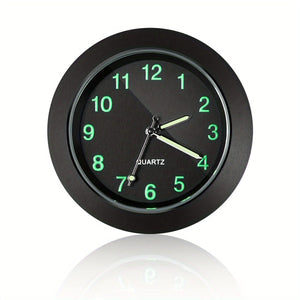 Planet Gates 1pc-black 1pc Car Clock High-quality Luminous Decoration, Mini Quartz Clock Noctilucent Car Dashboard Clock For High-end Car Interior Central Control Decoration