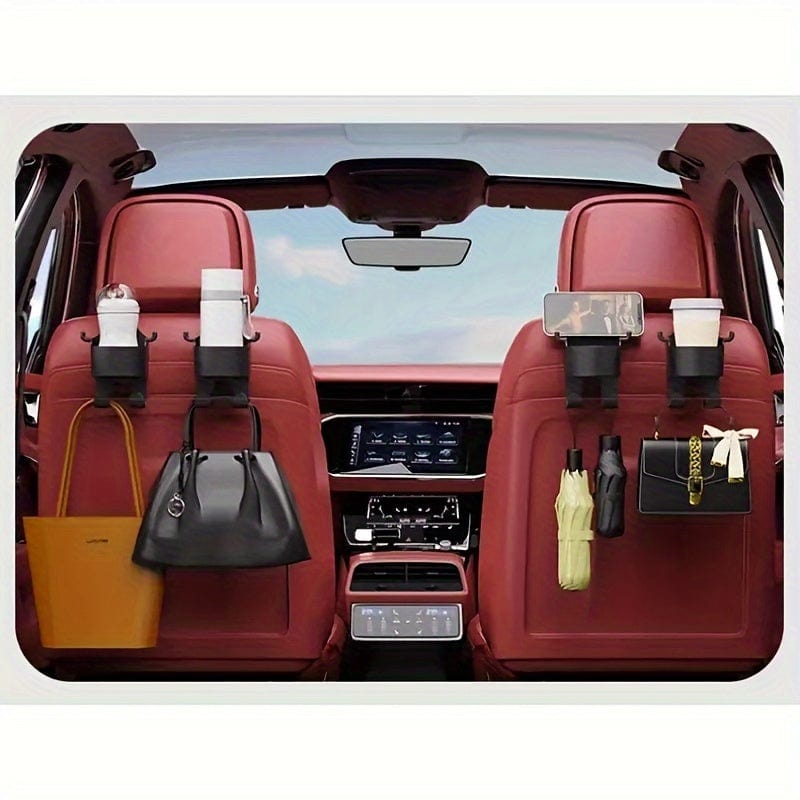 Planet Gates 1pc black 1pc Multifunctional Car Hook Water Cup Holder Storage Box Seat Back Mobile Phone Beverage Water Cup Holder Storage Car Storage Box