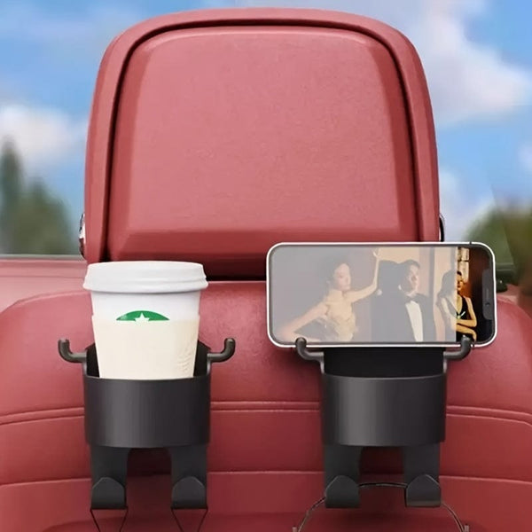 Planet Gates 1pc black 1pc Multifunctional Car Hook Water Cup Holder Storage Box Seat Back Mobile Phone Beverage Water Cup Holder Storage Car Storage Box