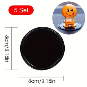 Planet Gates 1PC Black Car Anti-slip Mat Car Large Mobile Phone Car Ornament Silicone High Temperature Resistant Center Control Instrument Desk Car Built-in Mat