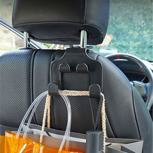 Planet Gates 1pc Black Hook Car Interior Rear Seat Back, Portable Seat Back Hook