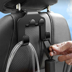 Planet Gates 1pc Black Hook Car Interior Rear Seat Back, Portable Seat Back Hook