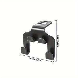 Planet Gates 1pc Black Hook Car Interior Rear Seat Back, Portable Seat Back Hook