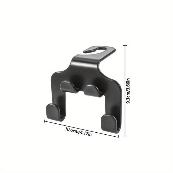 Planet Gates 1pc Black Hook Car Interior Rear Seat Back, Portable Seat Back Hook