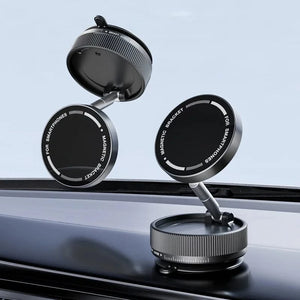 Planet Gates 1PC Black Vacuum Magnetic Car Phone Holder Foldable Suction Cup Kitchen Mirro Gym Bath Shower for Iphone 16 15 14 13 12 11 Pro Max Samsung
