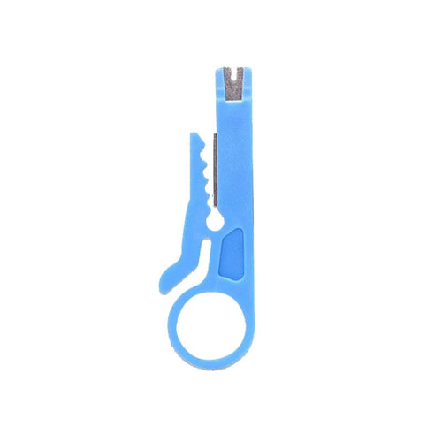 Planet Gates 1pc blue / CHINA 1PC Mini Pocket Portable Wire Stripper Knife Crimper Pliers Crimping Tool Cable Stripping Wire Cutter Crimpatrice Tool Parts