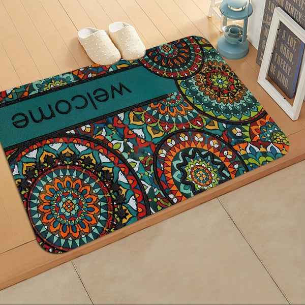 Planet Gates 1pc Bohemian Stylish Doormat, Retro Pattern Carpet, Machine Washable Rug, Suitable For Home Decor Room Accessories Bedroom Living Room Reading Room Bedside Accessories