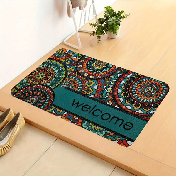 Planet Gates 1pc Bohemian Stylish Doormat, Retro Pattern Carpet, Machine Washable Rug, Suitable For Home Decor Room Accessories Bedroom Living Room Reading Room Bedside Accessories