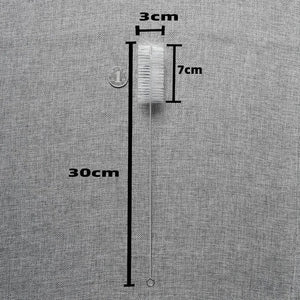 Planet Gates 1pc brush only Acrylic Aquarium Feeder Tube Dish Transparent Fish Tank Shrimp Snail Shrimp Food Feeding Bowl Aquarium Feeding Accessories